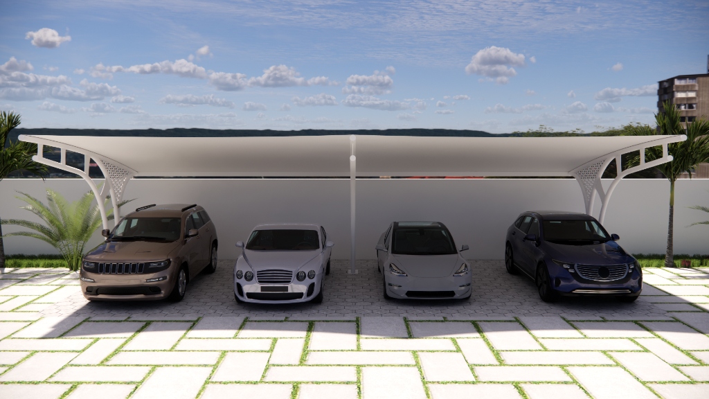 Catenary Tensile Parking Canopy